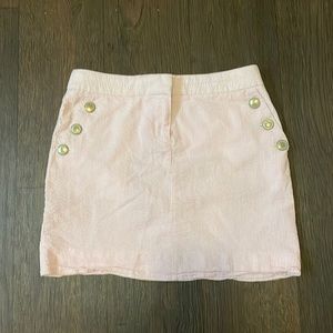 JCrew Seersucker Pink and White Striped Skirt